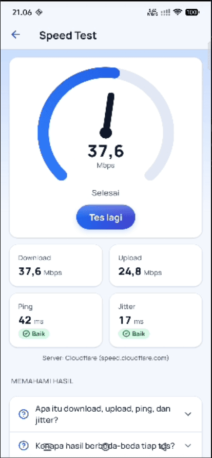 Speed test yang transparan soal datanya